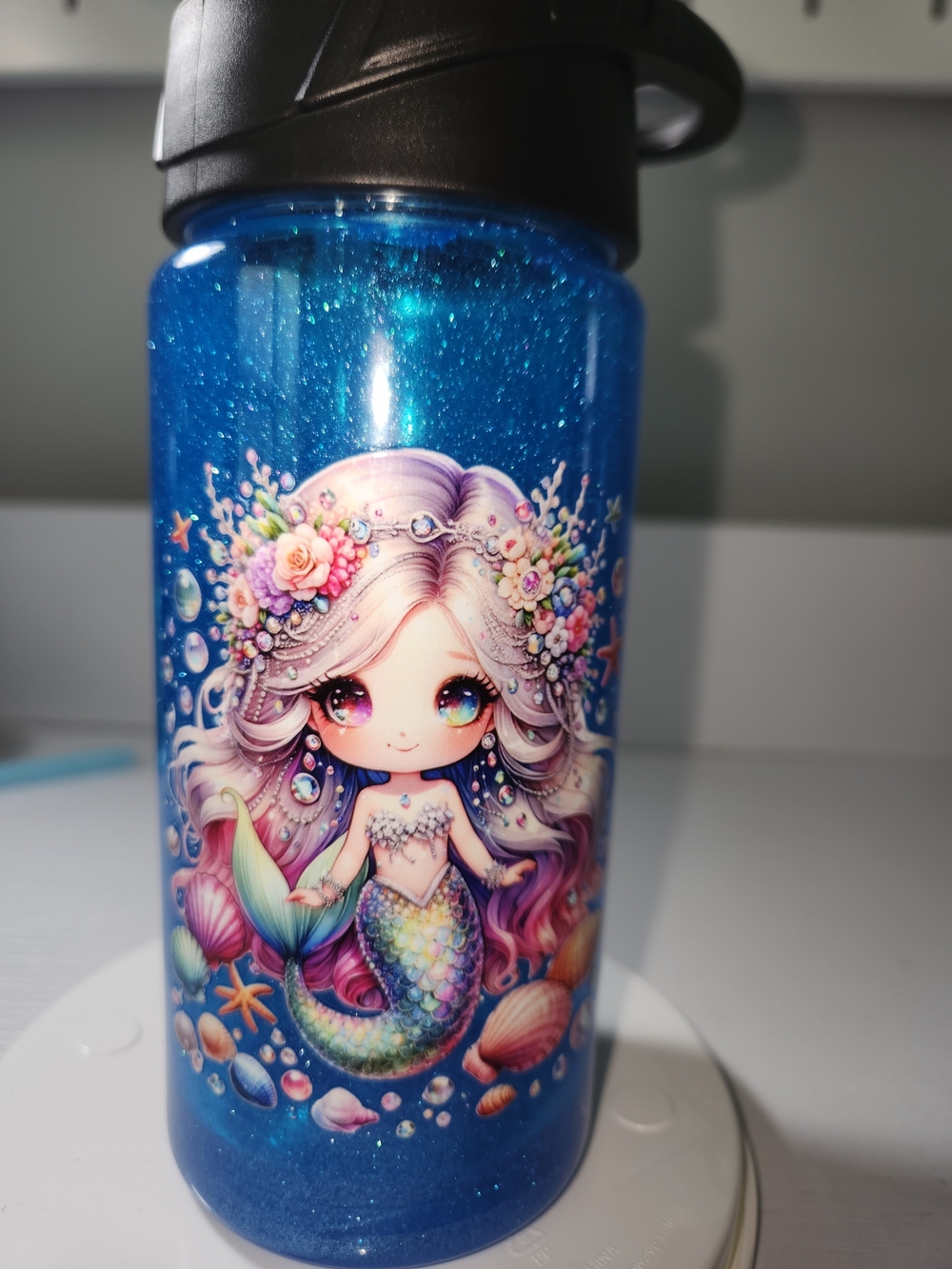 Mermaid Ocean Water Snow Globe Kids Tumbler